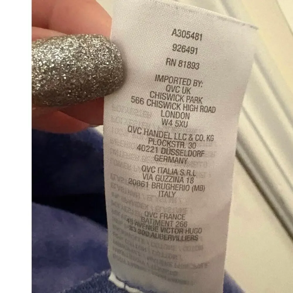 Logo by Lori Goldstein Open Front Top Cardigan Hooded Light Flowy Purple Ruffle - Picture 6 of 9